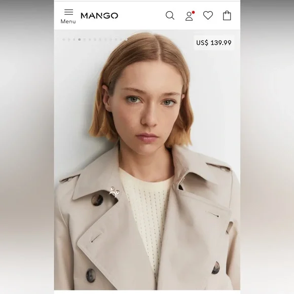 Mango Beige Trench Coat - Picture 5 of 16